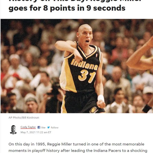 Champion - Indiana Pacers Reggie Miller Authentic vintage jersey (1995) 48 - Picture 13 of 13